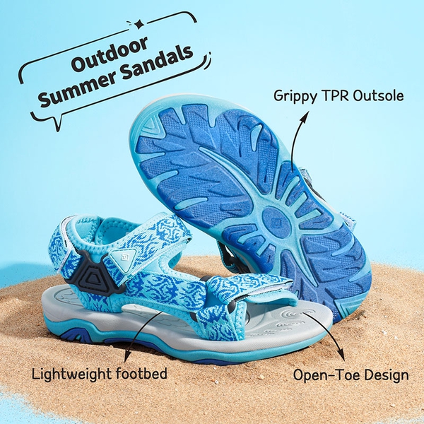 Boys and Girls Strap Sports Sandals - BABY BLUE - 4